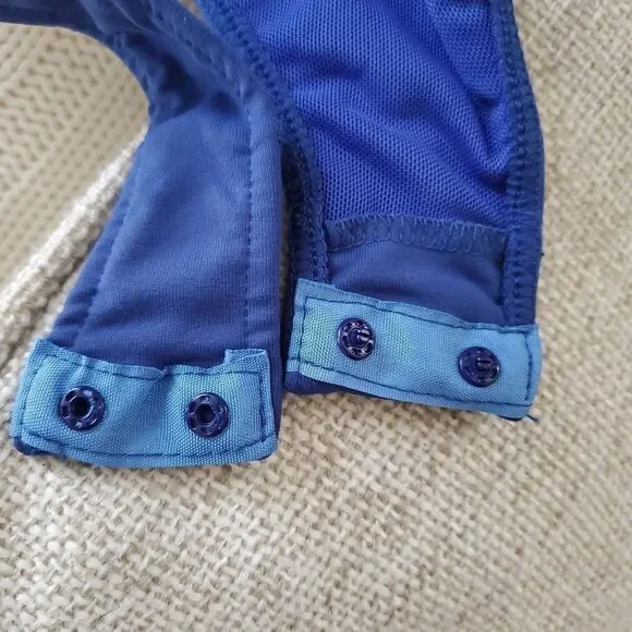 🔆 FREE PEOPLE 🔆 'Truth or Square' Long Sleeve Bodysuit - [Small in Blue] - Picture 11 of 16